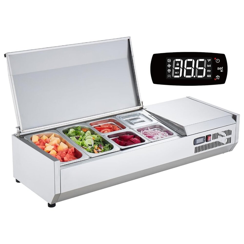 VEVOR Refrigerated Condiment Prep Station